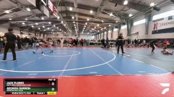 75 lbs Cons. Round 3 - Jack Flores, Katy Area Wrestling Club vs Georgia Barron, Spartan Mat Club