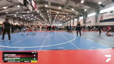 75 lbs Cons. Round 3 - Jack Flores, Katy Area Wrestling Club vs Georgia Barron, Spartan Mat Club