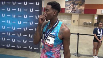 Mike Cherry after winning the US indoor 400m title