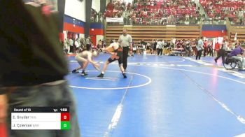 120 lbs Round Of 16 - Emmett Snyder, Tahlequah vs James Coleman, Bartlesville High School