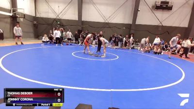 150 lbs 5th Place Match - Thomas DeBoer, CA vs Johnny Corona, OR