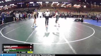 132 lbs Quarterfinal - Gunner Andrick, Point Pleasant vs Kenneth Pritz, Hernando