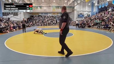 138 lbs 3rd Place Match - Gavin Sheehan, St Georges Tech HS vs Piero Papili, Delaware Military Academy