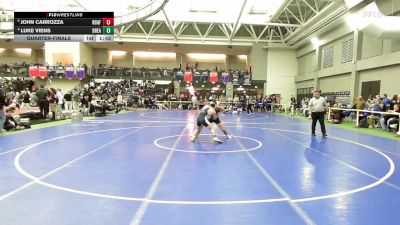 132 lbs Quarterfinal - John Carrozza, Ridgefield vs Luke Viens, Bristol Eastern