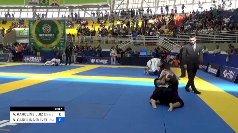 ANA KAROLINE LUIZ DORNAS vs NATHALIA CAROLINA OLIVEIRA 2023 Brasileiro Jiu-Jitsu IBJJF