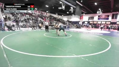 215 lbs Cons. Round 2 - Sean Flores, Montclair vs Sebastian Roman, Rowland