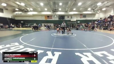 100 lbs Quarterfinal - Honesty Saraphanan, Kelso (Girls) vs Jocelyn Navarro, Centralia (Girls)