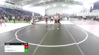 144 lbs Quarterfinal - James York, Silverback WC vs Kolby Hamilton, Evanston Elite Wrestling
