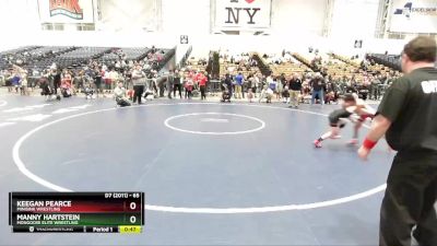 65 lbs Quarterfinal - Keegan Pearce, Minisink Wrestling vs Manny Hartstein, Mongoose Elite Wrestling