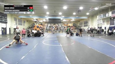 120 lbs Champ. Round 2 - Diego Arias, La Mirada vs Matthew Esqueda, Fountain Valley