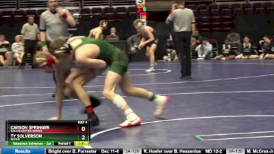 3A-138 lbs Cons. Round 2 - Ty Solverson, Boone vs Carson Springer, Dallas Center-Grimes