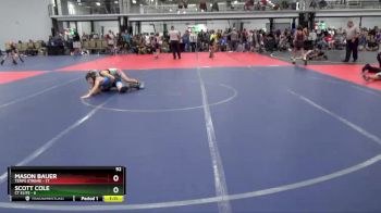 92 lbs Round 2 (6 Team) - Mason Bauer, Terps Xtreme vs Scott Cole, CT Elite