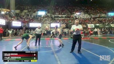 AA - 113 lbs Champ. Round 1 - Tyler Jorgenson, Glacier (Kalispell) vs Nolan Brown, Belgrade