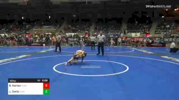 60 lbs Prelims - Bryher Horton, Team Porcelli vs Justice Davis, Coweta Youth Wrestling