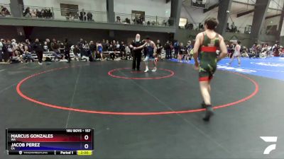 157 lbs Champ. Round 2 - Marcus Gonzales, WA vs Jacob Perez, CA