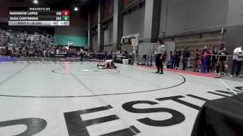 92 lbs Round Of 16 - Madisson Lopez, Clinton Youth Wrestling vs Zada Contreras, España Wrestling