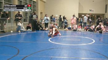 122 lbs Rr Rnd 3 - Payton George, NewWhale Pink - Girls vs Hadley Heaster, MGW Black Widows - Girls