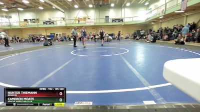 135-140 lbs Semifinal - Cameron Moats, Apache Wrestling Club vs Hunter Thiemann, Branson