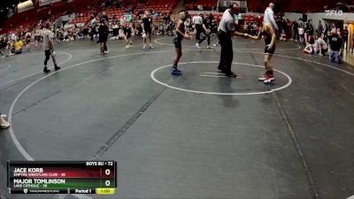 72 lbs Round 3 - Jace Korb, Empyre Wrestling Club vs Major Tomlinson, Lake Catholic