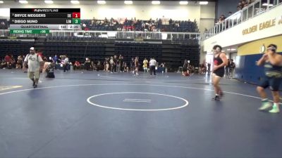 285 lbs Quarterfinal - Bryce Meggers, Sierra College vs Diego Nuno, Lemoore College