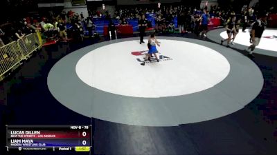 78 lbs Cons. Round 1 - Lucas Dillen, Beat The Streets - Los Angeles vs Liam Maya, Madera Wrestling Club