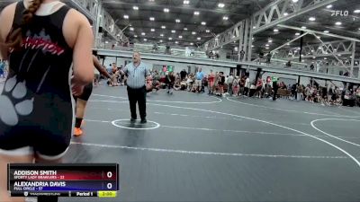 185 lbs Placement (4 Team) - Bella Winfrey, Full Circle vs Mahalia Adams, 5forty Lady Brawlers