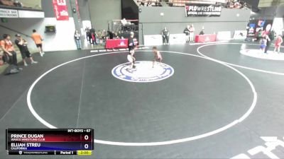 67 lbs Quarterfinal - Prince Dugan, Wasco Wrestling Club vs Elijah Streu, California