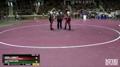 285 lbs Cons. Round 1 - John J Abbett, American Christian Academy vs Matthew Kite, Beulah