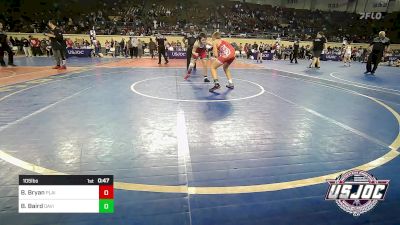 105 lbs Consi Of 16 #2 - Brodee Bryan, Plainview Youth Wrestling Club vs Blake Baird, Davis