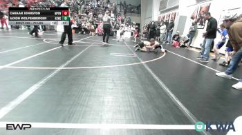 70 lbs Round Of 16 - Canaan Johnston, Mannford Pirate Youth Wrestling vs Jaxon Wolfenberger, Keystone Kids Wrestling Club