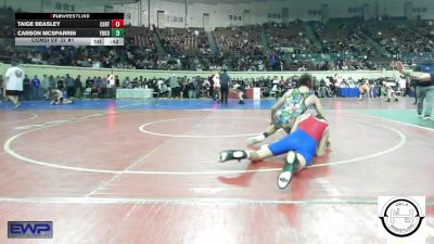 133 lbs Consi Of 32 #1 - Taige Beasley, Central Middle School vs Carson McSparrin, Yukon