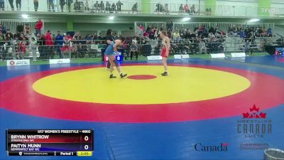 46kg Quarterfinal - Brynn Whitrow, Strathcona WC vs Paityn Munn, Kempenfelt Bay WC