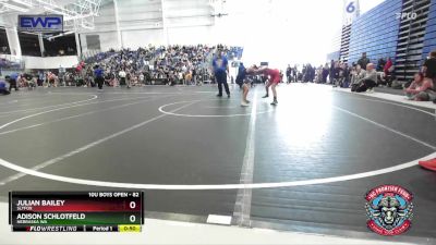 82 lbs Cons. Round 3 - Julian Bailey, SlyFox vs Adison Schlotfeld, Nebraska WA