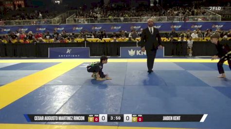 Jaiden Kent vs Cesar Augusto Martinez Rincon 2026 Pan Kids Jiu-Jitsu IBJJF Championship