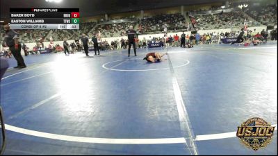 58 lbs Consi Of 8 #2 - Baker Boyd, Rough Riders vs Easton Williams, Team Tulsa Wrestling Club