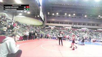 64 lbs Quarterfinal - Harper Wilkinson, Arkansas vs Karsyn Hughes, Greenwood Wrestling Academy