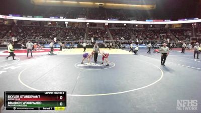 II-170 lbs Champ. Round 2 - Braidon Woodward, Palmyra Macedon vs Skyler Sturdevant, Glens Falls