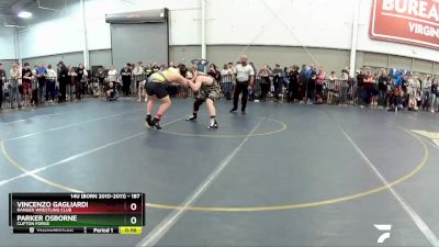 187 lbs Cons. Round 2 - Parker Osborne, Clifton Forge vs Vincenzo Gagliardi, Ranger Wrestling Club