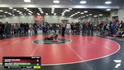 92 lbs Quarterfinal - Alexis Galindo, Nova WC vs Braddic Brockenbrough, Buena Vista Outlaws