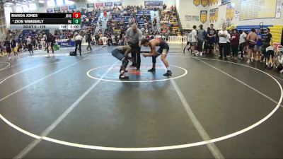 126 lbs Champ. Round 2 - Zion Wimberly, Funky Monkey vs Manoa Jones, Jensen Beach High School