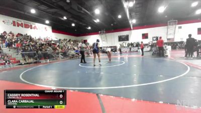 170 lbs Champ. Round 1 - Cassidy Rosenthal, Laguna Hills vs Clara Carbajal, Western