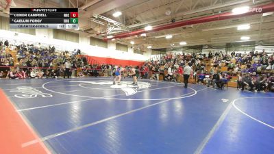 175 lbs Quarterfinal - Conor Campbell, Winnacunnet vs Caelum Forgy, Kingswood