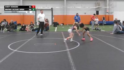 60-70 lbs Round 1 - Chevy Howard, Warner Elite vs Destiny Victory Wren, Donahue Wrestling Academy