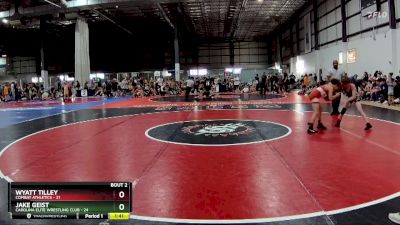 85 lbs Semifinals (4 Team) - Jake Geist, CAROLINA ELITE WRESTLING CLUB vs Wyatt Tilley, COMBAT ATHLETICS