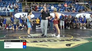 122 lbs Cons 16 #1 - Jordyn Knecht, Kansas vs Teresa Angeles Solis, Texas