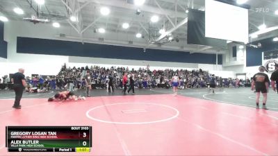 126 lbs Champ. Round 2 - Gregory Logan Tan, Martin Luther King High School vs Alex Butler, Villa Park High School