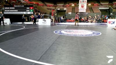 Cadet Boys Lower - 120 lbs Cons. Round 4 - Julian Martinez, Bullard High School Wrestling vs Aidan Jeong, Castro Valley High School Wrestling