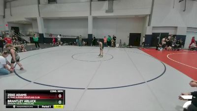 80 lbs Cons. Semi - Zeke Adams, El Paso Supers Wrestling Club vs Brantley Arluck, Dragon Youth Wrestling