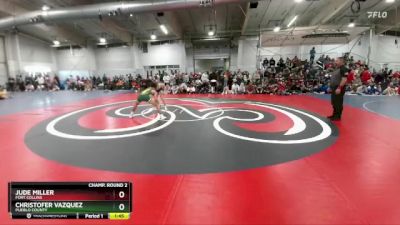 150 lbs Champ. Round 2 - Christofer Vazquez, Pueblo County vs Jude Miller, Fort Collins