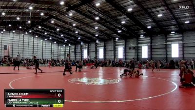 97 lbs Semifinal - Araceli Clem, Cannonsburg vs Isabella Thiel, Lady Warrior Wrestling Club